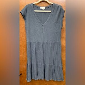 Becaal pleated tiered knee length dress